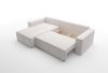 Ecksofa Schlafsofa Sofa CONOR Kunstleder Creme Ottomane Links Bild 2