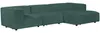 Vente-unique - RUZOLO Sofa SamtStoff Grün - B 169 cm x H 67 cm x L 313 cm Bild 2