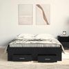 vidaXL Bettrahmen Schwarz Eichen-Optik 120 x 190 cm Holzwerkstoff 3333980 Bild 3
