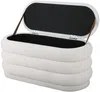 Vente-unique - ECAMBI Sitzbank Stoff Weiß - B 47 cm x H 49 cm x L 112 cm Bild 5