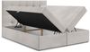 AX LIVING Boxspringbett Galata 140x200 Beige ohne Topper Bettkasten Komfortbett Bild 3