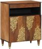 Sideboard, Kommode mit Regal Braun 60 x 33 x 75 cm Massivholz Mango j2039p Bild 2