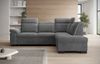 Ecksofa Duarte, Eckcouch L-Form, L-Sofa mit Schlaffunktion und Bettkasten, Sofa Rechts, Sofa Cord-Stoff, 262 x 103 x 170 cm, Dunkelgrau Bild 2