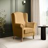 Beautysofa Ohrensessel Leonardo (mit Holzbeine, Wellenfedern) Bild 5