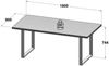 Esstisch >Talbert< in Old Wood Vintage Schwarz aus Metall - 180x74,4x90 (BxHxT) Bild 4