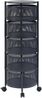 Rollwagen Steigen mit 5 Ebenen 89,5xØ33cm Schwarz [en. casa] Bild 2