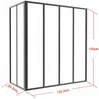 Vente-unique - BAYVIEW Innenglaswand MetallGlas Schwarz - B 60 cm x H 130 cm x L 120 cm Bild 3