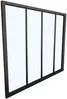 Vente-unique - BAYVIEW Innenglaswand MetallGlas Schwarz - B 60 cm x H 130 cm x L 120 cm Bild 4