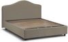 Dmora Verdite Doppelbett, Bettkasten mit Stoffbezug, 100 % Made in Italy, Öffnung vorne, inklusive Matratze 160 x 200 cm, Taupe Bild 5