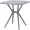 Gartenmöbel-Set KLARA mit 2 Stühlen - 190x72x82cm, Kunststoff, Grau | Balkonset Gartenset Tisch mit Stühlen Bistroset Outdoor Bild 5