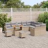 vidaXL Garten-Sofa-Set mit Kissen 12 pcs Beige und Hellgrau 3364257 Bild 3