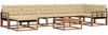 vidaXL Outdoor-Sofagarnitur 22 pcs Natur und Beige Massivholz Akazie 3369704 Bild 2