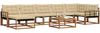 vidaXL Outdoor-Sofagarnitur 22 pcs Natur und Beige Massivholz Akazie 3369704 Bild 3