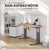 bümö Rollcontainer mit Schubladen, Container abschließbar aus Holz in Eiche - Rollwagen für's Büro als Schreibtisch Unterschrank, Bürocontainer od. Schreibtischcontainer mit Bügelgriffe, AC30-E-E-BS Bild 5