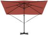 Roma Parasol, Sonnenschirm, Gartenschirm Rot 286 x 284 x 265 cm Aluminium und Polyester Bild 5