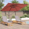 Roma Parasol, Sonnenschirm, Gartenschirm Rot 286 x 284 x 265 cm Aluminium und Polyester Bild 4