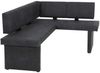 Eckbank Paola / Pia I EB, Mikrofaser, Stoff, Anthrazit, 168 x 86 x 128 cm Bild 2