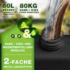 tillvex® Sonnenschirmständer Anthrazit 60 Liter / 80 kg – 4-teilig für Ampelschirm inkl. Metallverbinder | Schirmgewicht befüllbar mit Wasser oder Sand | Schirmständer Ampelschirmständer wetterfest Bild 3