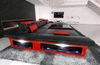 Sofa Dreams Wohnlandschaft Ledersofa Monza U Form Mini, Designersofa, Sofa mit LED Licht und USB Bild 3