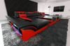 Sofa Dreams Wohnlandschaft Ledersofa Monza U Form Mini, Designersofa, Sofa mit LED Licht und USB Bild 5