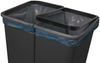 Gardissimo DUO BIN Doppel Mülleimer Abfalleimer 2x25L schwarz + 2 Ersatzfedern Bild 4