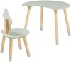 Kinderschreibtisch mit Stuhl Lallega Mond- und Stern-Design Mintgrün [en. casa] Bild 2