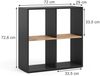 Raumteiler Tetra Anthrazit/Goldkraft Eiche 72 x 72.6 cm Vicco Bild 2