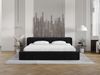 GRAINGOLD Lipari Doppelbett 120x200, Polsterbett mit Bettkasten, gepolstertes Kopfteil, Velour-Stoff, Schwarz Bild 3