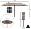 Outsunny Sonnenschirm Terrassenschirm mit Handkurbel, LxB: 460x270 cm, Doppelsonnenschirm, Gartenschirm, ohne Schirmständer Bild 2