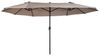 Outsunny Sonnenschirm Terrassenschirm mit Handkurbel, LxB: 460x270 cm, Doppelsonnenschirm, Gartenschirm, ohne Schirmständer Bild 4