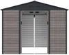 Vente-unique - ADELMO Gartenhaus Metall GrauBraun - B 181 cm x H 221 cm x L 267 cm Bild 5