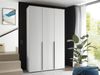 Drehtürenschrank >Kevo< 2 Böden, 2 Stangen, Weiß, Dekor - 135x225x52cm (BxHxT) Bild 2