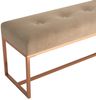 vidaXL Sitzbank Beige 110x36x45 cm Samt 350604 Bild 5