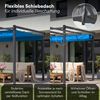 STEELSØN 'Xyriela' Pergola mit Schiebedach, 3x3m, Aluminium, anthrazit/grau, Gartenpavillon, wetterfest, Pavillon mit freistehender Terrassenüberdachung Bild 4