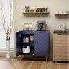 UEV Sideboard Kommode mit 2 Türen, Sideboard mit Füße (Buffet, TV Board, Schrank für Wohnzimmer Esszimmer Flur Schlafzimmer), verstellbare Ablagen, Küchenschrank, Anrichte, Mehrzweckschrank Bild 2