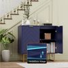 UEV Sideboard Kommode mit 2 Türen, Sideboard mit Füße (Buffet, TV Board, Schrank für Wohnzimmer Esszimmer Flur Schlafzimmer), verstellbare Ablagen, Küchenschrank, Anrichte, Mehrzweckschrank Bild 4