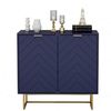 UEV Sideboard Kommode mit 2 Türen, Sideboard mit Füße (Buffet, TV Board, Schrank für Wohnzimmer Esszimmer Flur Schlafzimmer), verstellbare Ablagen, Küchenschrank, Anrichte, Mehrzweckschrank Bild 1