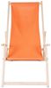 Sonnenliege Armlehne Orange Strand Campingstuhl Holz klappbar Faltsitz Balkon Bild 2