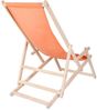 Sonnenliege Armlehne Orange Strand Campingstuhl Holz klappbar Faltsitz Balkon Bild 4
