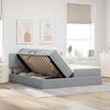 vidaXL Bett mit LED-Lichtleisten Hellgrau 180 x 200 cm Stoff 3371549 Bild 4