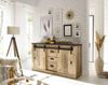 Home affaire Sideboard SHERWOOD, Holz Dekor, mit Scheunentorbeschlag und Apothekergriffen, Breite 161cm Bild 2