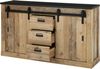 Home affaire Sideboard SHERWOOD, Holz Dekor, mit Scheunentorbeschlag und Apothekergriffen, Breite 161cm Bild 4