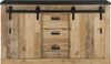 Home affaire Sideboard SHERWOOD, Holz Dekor, mit Scheunentorbeschlag und Apothekergriffen, Breite 161cm Bild 3