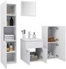 vidaXL Badmöbel-Set Weiß Spanplatte [3070901] Bild 3