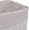 2er-Set Aufbewahrungskorb HWC-C21, Korb Aufbewahrungsbox Ordnungsbox Sortierbox Regalkorb, Bambus 33x33x23cm ~ weiß Bild 5