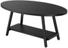 HawthyHome Couchtisch ovaler 2-stöckiger Beistelltisch mit Stauraum, 101 x 60 cm (1-St), Moderner Massivholztisch, ideal für Wohnzimmer und Schlafzimmer Bild 1