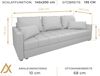 AX LIVING Schlafsofa Modern Dolceo – 226 cm breit, Farbe Anthrazitgrau Bild 3