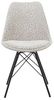 4er Set Design-Klassiker Stuhl NORWAY beige-grau Leopard-Muster schwarz Metallgestell Bild 5