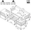 Merax Gartenlounge-Set, 10 Sitzer Gartenmöbel-Set Sitzgruppe mit Verstellbaren Füßen, Grau Bild 4