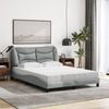 vidaXL Bett mit Matratze "Hvar" Hellgrau 140x200 cm Stoff 3208534 Bild 3